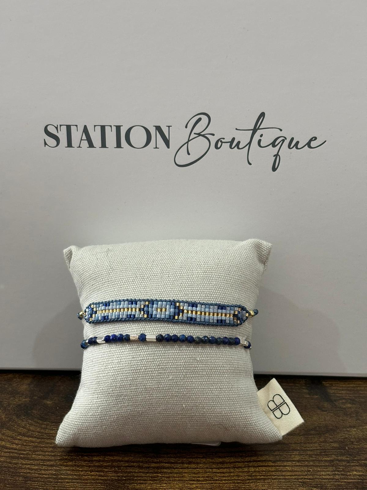 Beaded Friendship Bracelet Blue