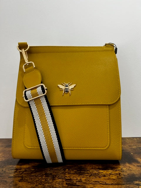 Large Ochre Cross Body Bag